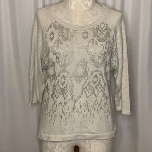 NO BOUNDARIES XL(15-17) Beige 3/4 sleeve top